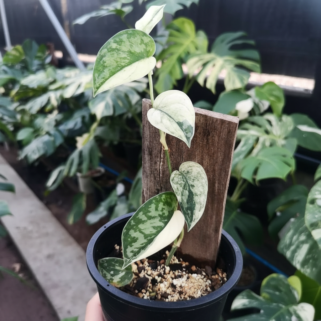 Rare Scindapsus Mayari - Highly Variegated Silver & White Pothos